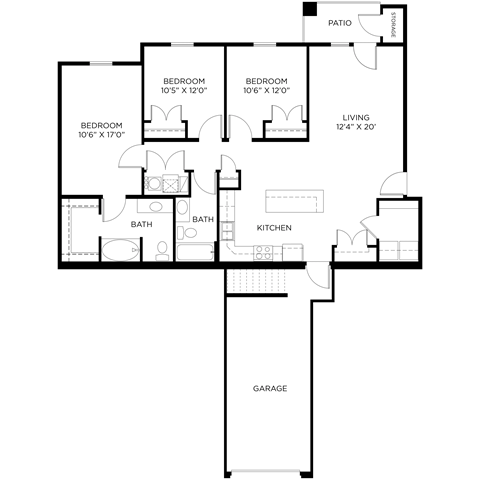 a floor plan of a house with an open floor plan